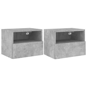 vidaXL TV Wall Cabinets 2 pcs Concrete Grey 40x30x30 cm Engineered Wood