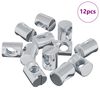 vidaXL Barrel Nut 12 pcs Silver M6 x 13 mm Iron