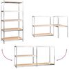 vidaXL 5-Layer Storage Shelf Silver Steel&Engineered Wood