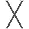 vidaXL Dining Table Legs X-Shaped 2 pcs Anthracite 57x(72-73) cm Steel