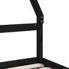 vidaXL Kids Bed Frame with Drawers Black 90x200 cm Solid Wood Pine