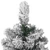 vidaXL Artificial Hinged Christmas Tree Green and white 120 cm