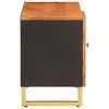 vidaXL TV Cabinet Brown and Black 80x31.5x46 cm Solid Wood Mango