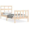 vidaXL Bed Frame without Mattress Single Solid Wood Pine