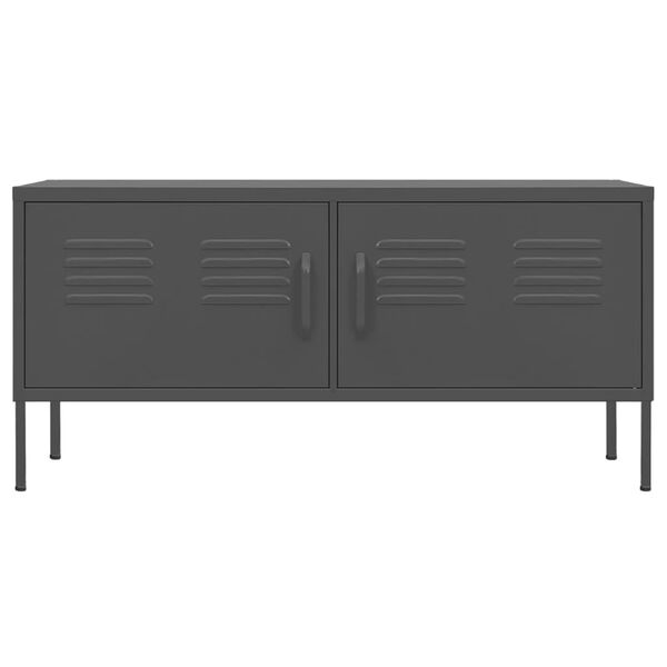 vidaXL TV Cabinet Anthracite 105x35x50 cm Steel