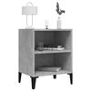 vidaXL Bed Cabinet with Metal Legs Concrete Grey 40x30x50 cm