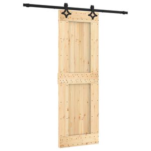 vidaXL Sliding Door 70 x 210 cm Solid Pine Wood (Untreated)