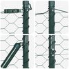 vidaXL Fence Post Green 50 x 1.2 m (50 mm mesh) Steel and PVC
