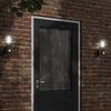 vidaXL Outdoor Wall Lights with Sensors 2pcs Black Stainless Steel