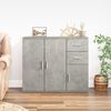 vidaXL Sideboard Concrete Grey 91x29.5x75 cm Engineered Wood