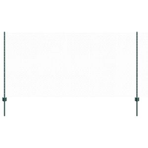 vidaXL Welded Wire Fence 100 x 1.2 m (W x H) PVC-Coated Steel Green