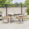 vidaXL Garden Dining Set 5 pcs Beige Poly Rattan