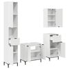 vidaXL Bathroom Furniture Set High Gloss White Engineered wood, Metal