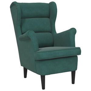 vidaXL Armchair Dark Green Velvet
