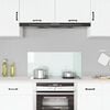 vidaXL Kitchen Backsplash White 90 x 40 cm Tempered Glass