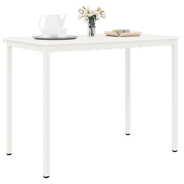 vidaXL Bar Table White 140 x 80 x 105 cm Solid Pine Wood