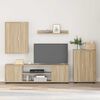 vidaXL TV Cabinet Set Wall-mounted 4 pcs Sonoma Oak Engineered wood