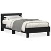vidaXL Bed Frame with Headboard Black Oak 90 x 190 cm Engineered Wood