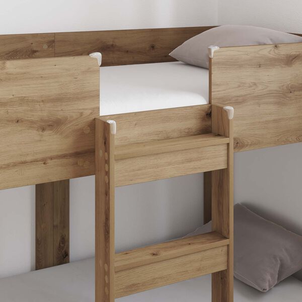 vidaXL Bunk Bed for Kids Artisan Oak 80 x 160 cm Engineered Wood