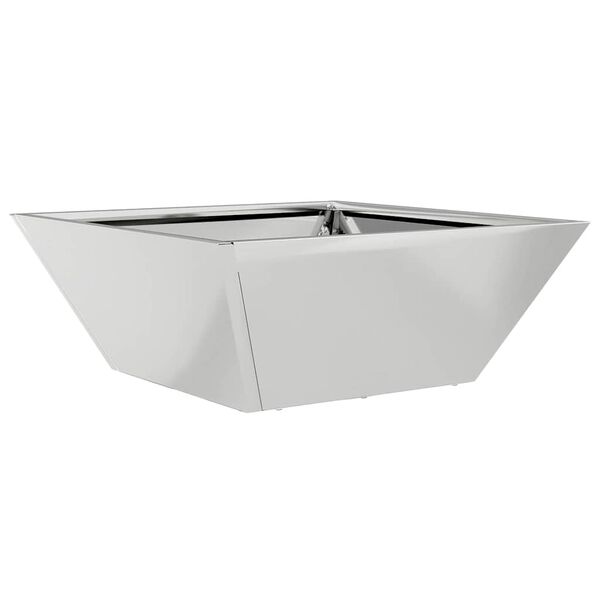 vidaXL Garden Planter Silver 40 x 40 x 15 cm Galvanised Steel