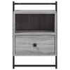 vidaXL Bedside Cabinets Wall-mounted 2 pcs Grey Sonoma 40x30x61 cm Engineered Wood