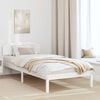 vidaXL Bed Frame with Headboard White 90 x 190 cm Solid Pine Wood