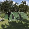 vidaXL Tunnel Tent with Roof Green and White 890 x 470 x 220 cm