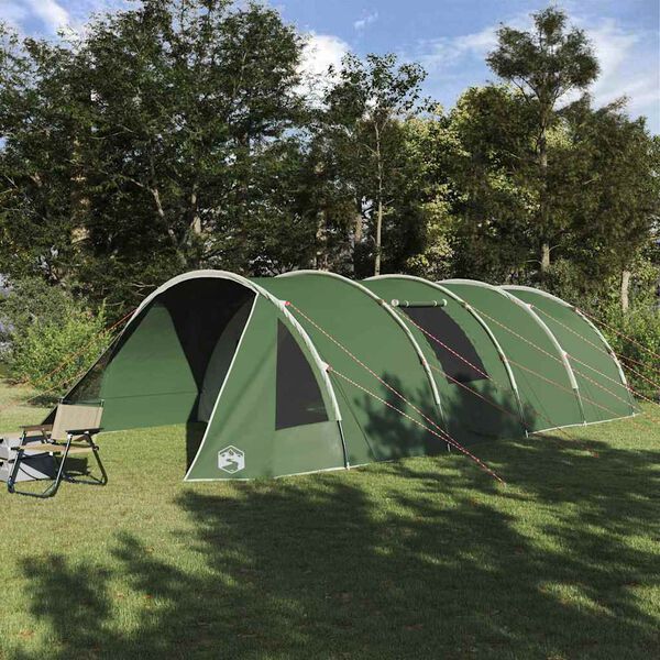 vidaXL Tunnel Tent with Roof Green and White 890 x 470 x 220 cm