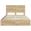vidaXL Storage Bed with Drawer Sonoma Oak 135 x 190 cm Engineered Wood