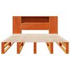 vidaXL Bookcase Bed without Mattress Wax Brown 120x190 cm Small Double Solid Wood