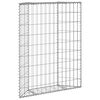 vidaXL Trapezium Gabion Raised Bed Galvanised Steel 80x20x100 cm