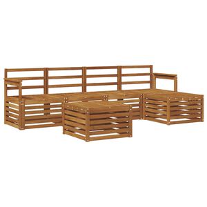 vidaXL Outdoor Sofa Set 6 pcs Natural