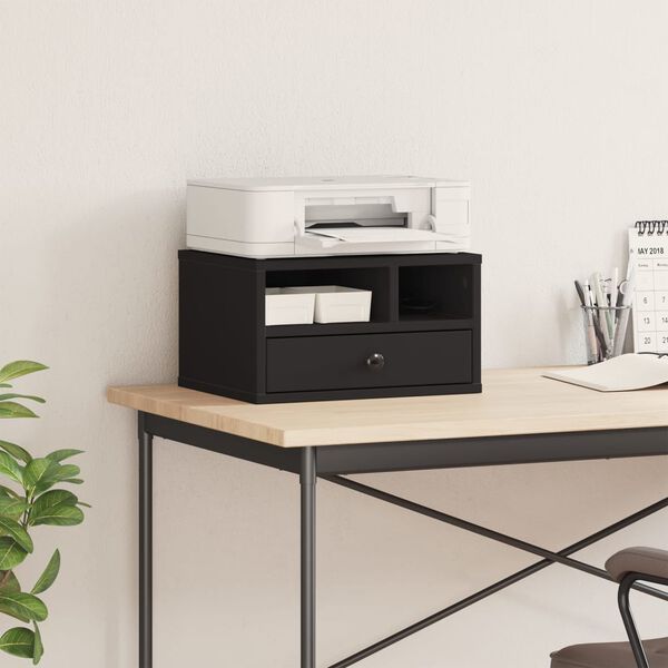 vidaXL Printer Stand Black 40x32x22,5 cm Engineered Wood