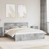 vidaXL Bed Frame Concrete Grey 180 x 200 cm Engineered Wood