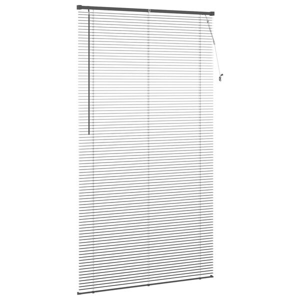 vidaXL Venetian Blind Manual Adjustable Silver Grey 213 x 110 cm PVC