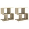 vidaXL Bedside Cabinets 2 pcs Sonoma Oak 50x30x51,5 cm Engineered Wood
