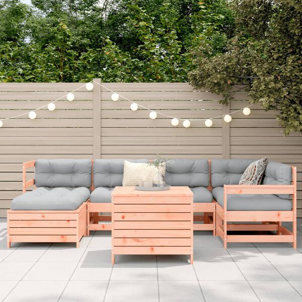 vidaXL 7 Piece Garden Sofa Set Solid Wood Douglas Fir