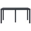 vidaXL Garden Dining Table Anthracite 150 x 100 x 73 cm Poly Rattan