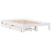 vidaXL Bed Frame without Mattress White 120x200 cm Solid Wood Pine