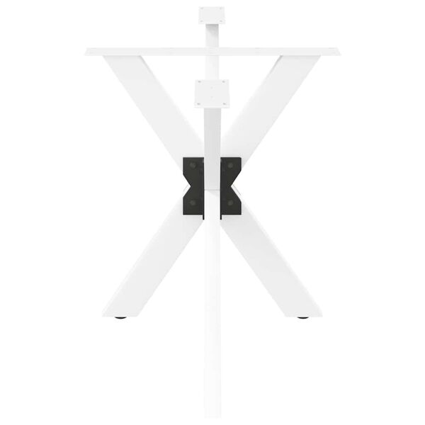 vidaXL Dining Table Leg Spider Shape White 120x68x(72-73) cm Steel