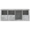 vidaXL Sideboard with LED Lights Concrete Grey 164x37x67 cm