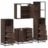 vidaXL 4&nbsp;Piece Bathroom Furniture Set&nbsp;Brown Oak Engineered Wood