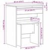 vidaXL Dressing Table Artisan oak 60 x 40 x 75 cm Engineered wood