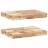 vidaXL Floating Shelves 2 pcs 60x30x4 cm Untreated Solid Wood Acacia