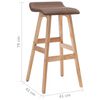 vidaXL Bar Stool Taupe Fabric