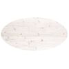 vidaXL Table Top White 110x55x2.5 cm Solid Wood Pine Oval