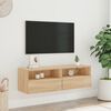 vidaXL TV Wall Cabinet Sonoma Oak 100x30x30 cm Engineered Wood