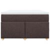 vidaXL Box Spring Bed with Mattress Dark Brown 120x200 cm Fabric