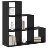 vidaXL Room Divider Bookcase Black Oak 99 x 29 x 99 cm Engineered Wood