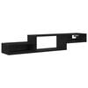 vidaXL Wall-mounted TV Cabinet Wall-Mounted Black Oak 150 x 28 x 26 cm